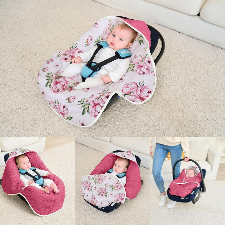 Einschlagdecke Babyschale für Winter Buggy Universal Fusssack Babydecke Baumwolle Baby Pucksack für