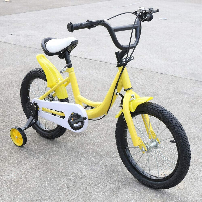 OUKANING 16" Kinderfahrräder Mit Stützräder Kinderfahrrad Für Jungen Und Mädchen Fahrrad Für Kinder