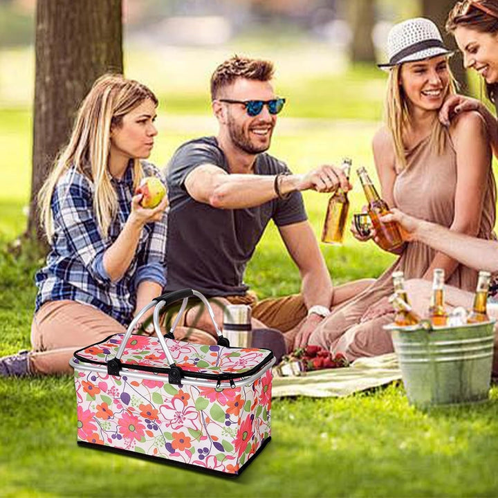Grosser Picknickkorb,Grosser Picknickkorb | Tragbarer 30-Liter-Picknickbox-Kühler,Oxford-Stoff-Pickn