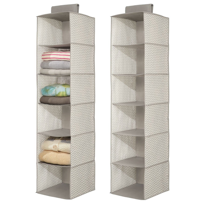 mDesign 2er-Set hängender Stoffschrank – der ideale Hängeschrank aus Stoff – perfekt als Hängeregal