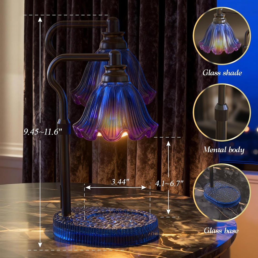 Kerzenwärmer Lampe mit Timer & dimmbare 4-Stufen-Helligkeit - einstellbare Höhe, für neue Haus Schla