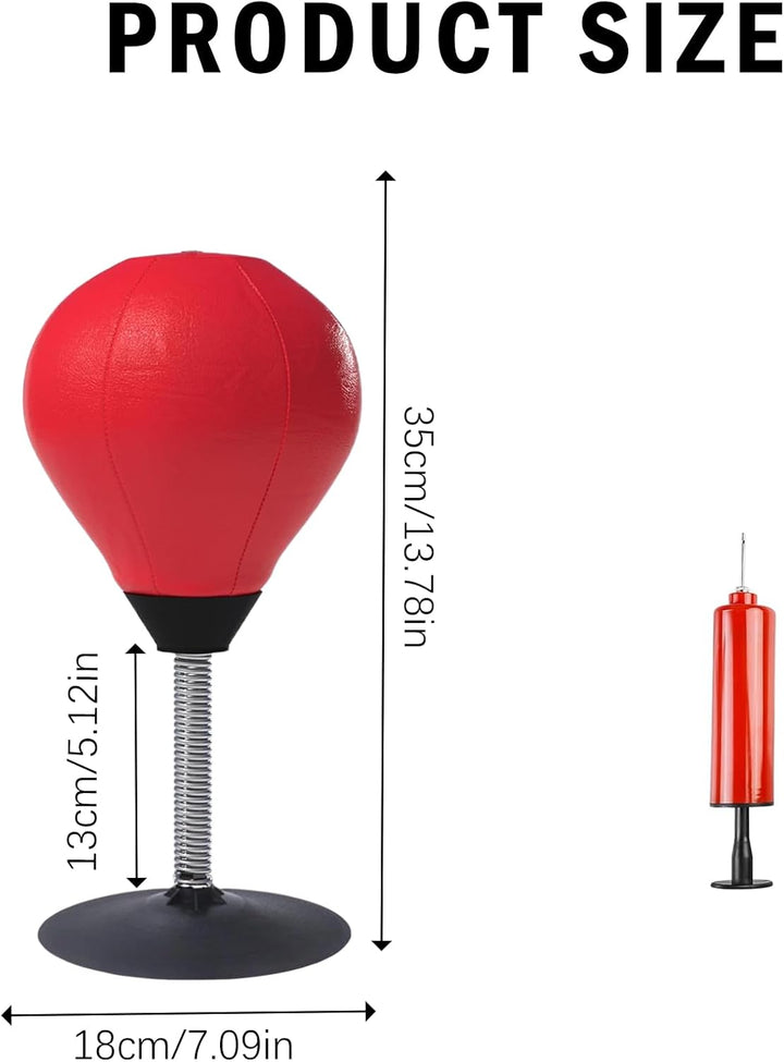 Punchingball, Punchingball Tisch mit Federn, Saugnapf zum Stressabbau für Chef, Kollegen, Freunde, 1