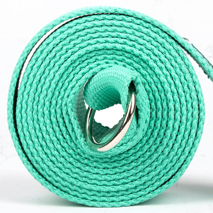 Myga Yogagurt mit D-Ring - 2-in-1 verstellbarer Yoga-Gürtel & Matten-Trageschlinge - Dehnungsgurt fü