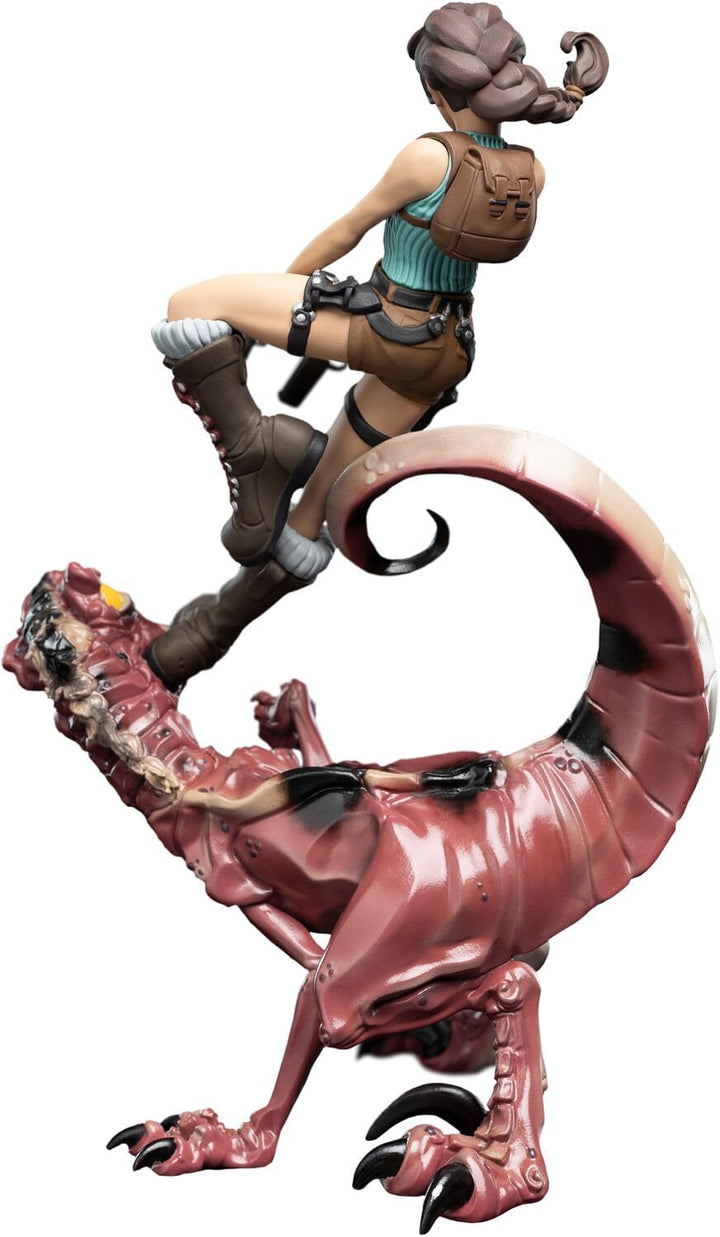 Weta Workshop Tomb Raider Mini Epics Vinyl Figur Lara Croft & Raptor 24 cm