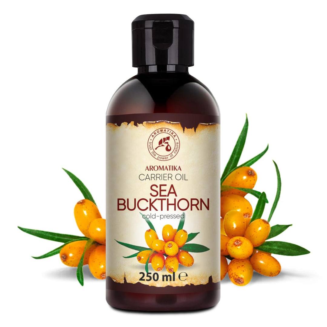 Sanddornöl 250 ml - Hippophae Rhamnoides - Kaltgepresst - Sanddorn Öl - Rein & Natürlich - Trägeröl