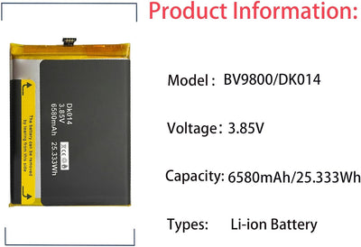 Aousavo BV BV9800 DK014 ersatz akku Kompatibel mit Blackview BV9800 BV9800 Pro DK014 mit Free Toolki
