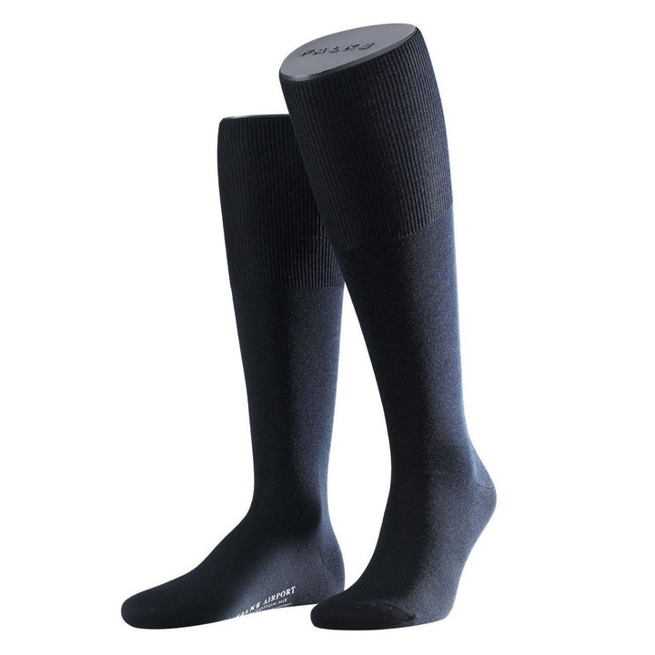 FALKE City Herren Kniestrumpf Airport 3er Pack, Grösse:43/44;Farbe:dark navy