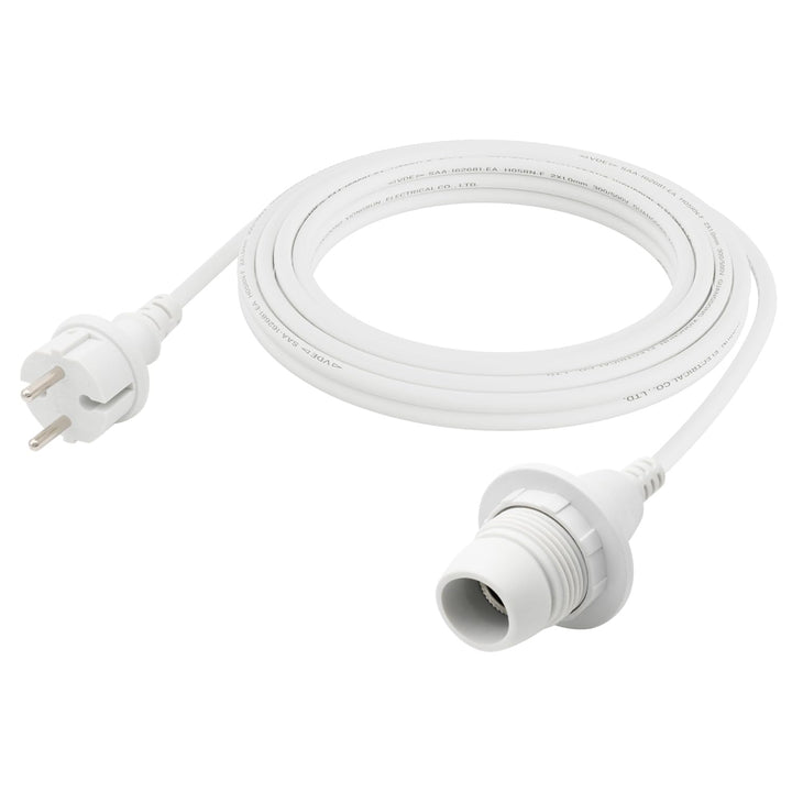 FIRMERST Wasserdichte Lampenfassung E14 mit Kabel Outdoor 4,5m IP44 Weiss 4,5 M Weiss, 4,5 M Weiss