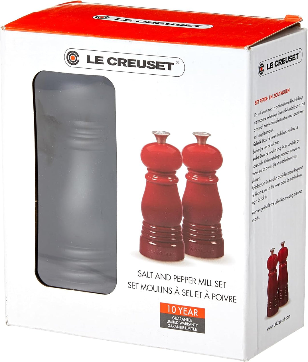 Le Creuset Kleines Mühlenset, Salz- und Pfeffermühle, ABS-Kunststoff, Je 5 x 5 x 12,1 cm, Keramik-Ma