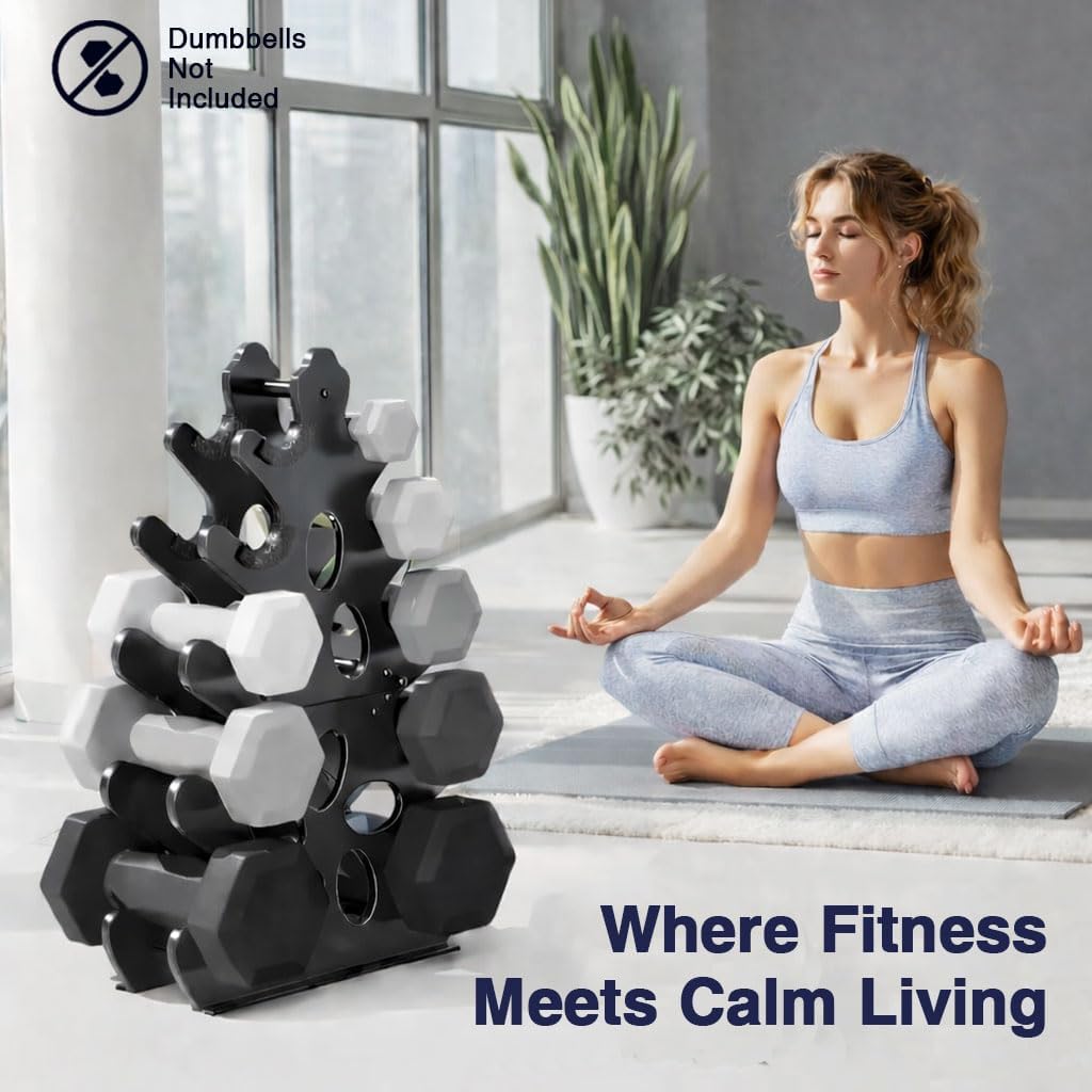 Hantelständer Hantelablage Metall Hantel Ständer Kurzhantelständer A-Rahmen Dumbbell Rack 5-stufig,