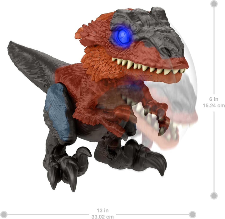Jurassic World GYW89 - Ein neues Zeitalter – Uncaged Rowdy Roars Pyroraptor Dinosaurier-Actionfigur,