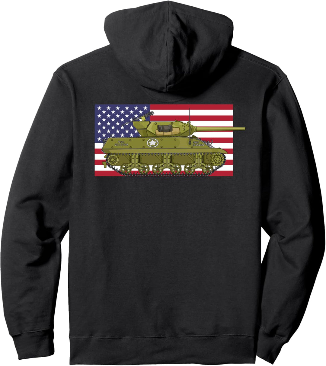 M10 Panzer Zerstörer Panzer WW2 Armee Panzer Amerikanische Pullover Hoodie