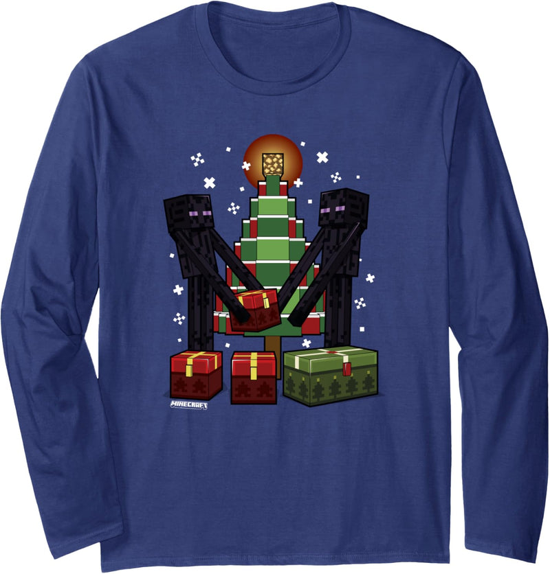 Minecraft Weihnachten Enderman Gift Giving Langarmshirt