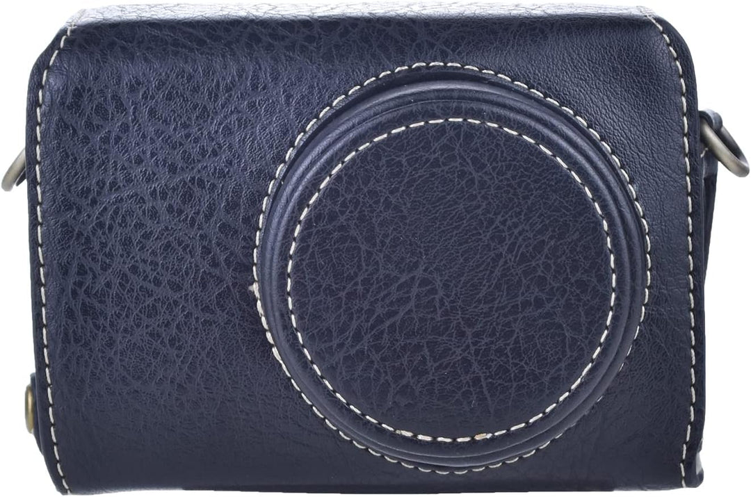 Rieibi Ricoh GR II Tasche - Vintage PU Leder Kameratasche für Ricoh GR II GRII GR2 DSLR Kamera - Sch