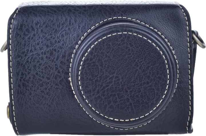 Rieibi Ricoh GR II Tasche - Vintage PU Leder Kameratasche für Ricoh GR II GRII GR2 DSLR Kamera - Sch