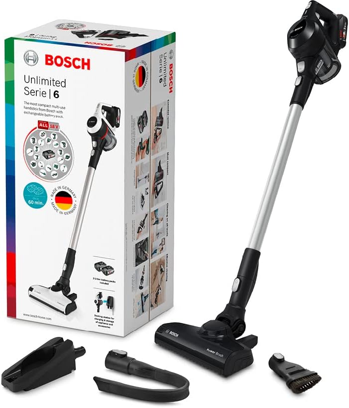 BOSCH BBS611BSC - Akku-Multifunktions-Besensauger - schwarz - integrierter Handstaubsauger - 2 Gesch