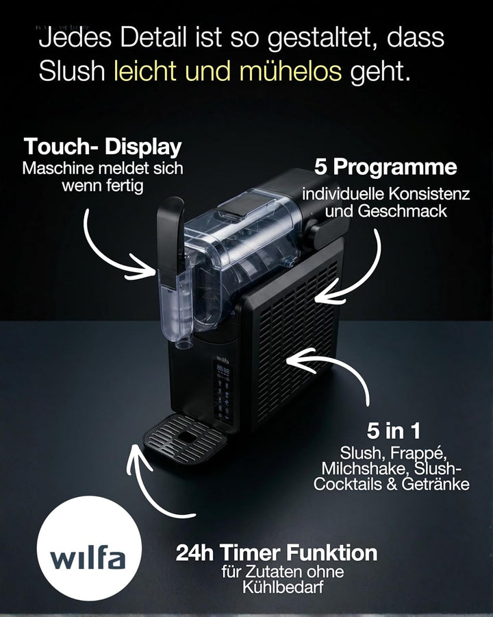 Slush-Maschine ICY (schwarz, für 2.000ml Slush, 220 Watt Kompressor)