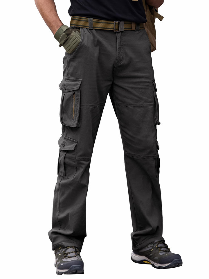 Breampot Herren Cargohose Baumwolle Baggy Chino Hosen Freizeit Outdoorhose Arbeitshose Trouser Pants
