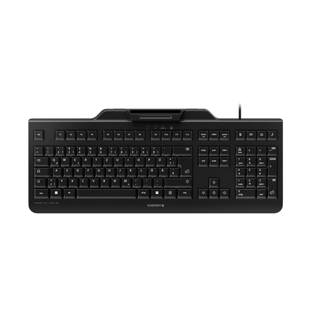 CHERRY KC 1000 SC, Deutsches Layout, QWERTZ Tastatur, kabelgebundene Security-Tastatur mit integrier