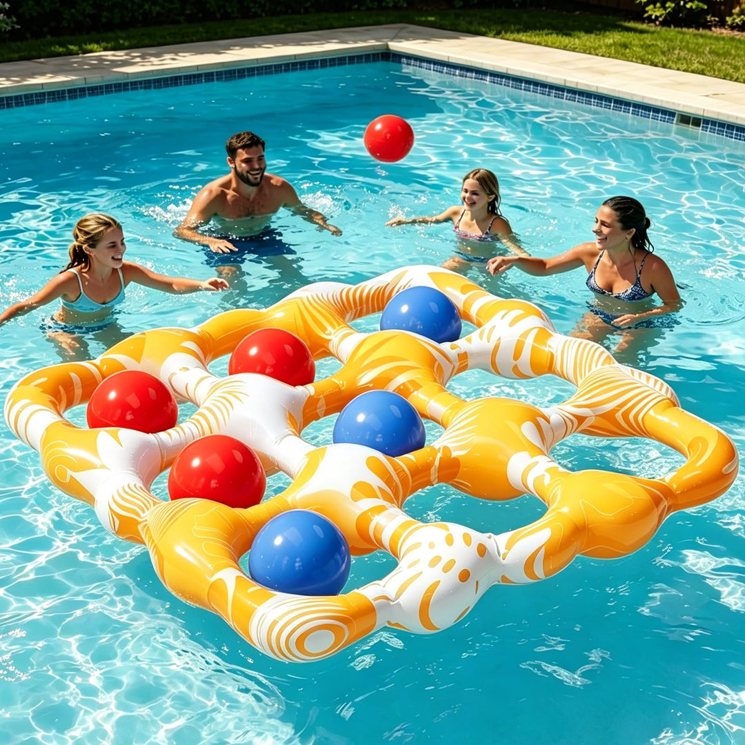 Aufblasbare Pool Spielzeug, Pool Wassersport Spielzeug, Gitter-Wasserspielzeug mit 10 Aufblasbarer B