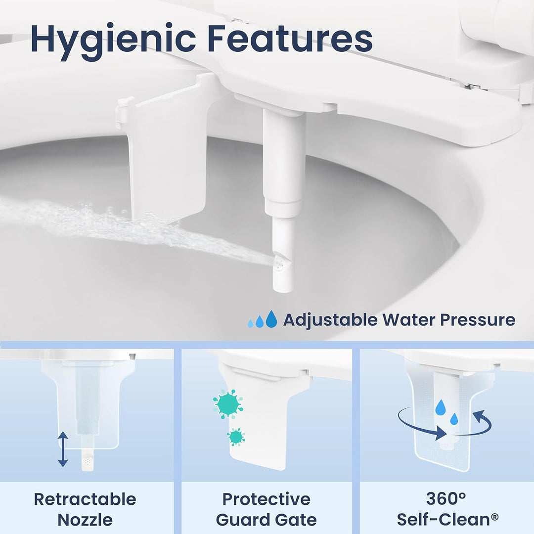 LUXE Bidet NEO 120 Plus – Next-Generation Bidet WC-Sitz Befestigung mit innovativen EZ-Lift Scharnie