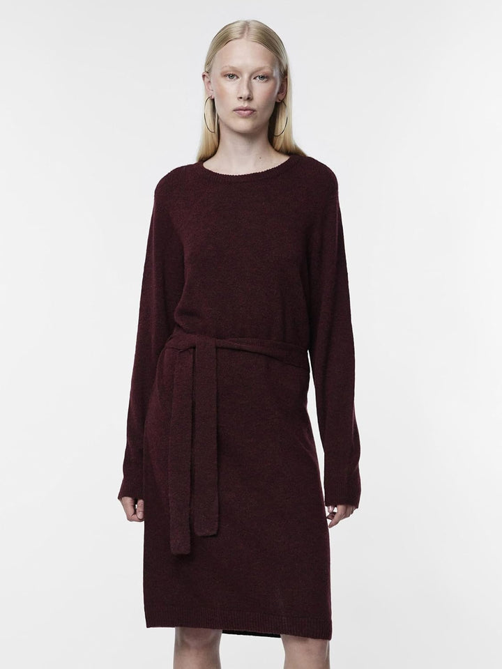 PIECES Female Strickkleid PCJULIANA XS Tawny Port, XS Tawny Port