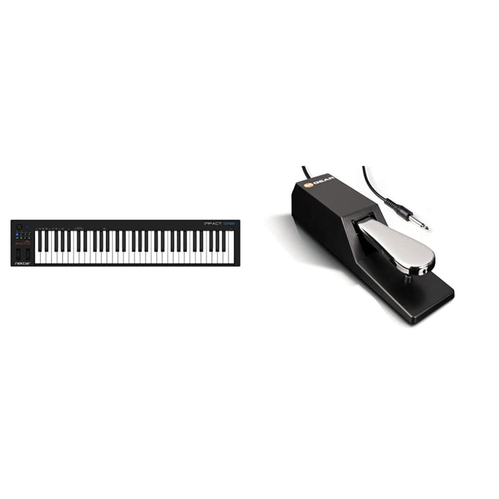 Nektar GX61 Impact USB MIDI Keyboard Controller with Nektar DAW Integration & M-Audio SP-2 - Univers