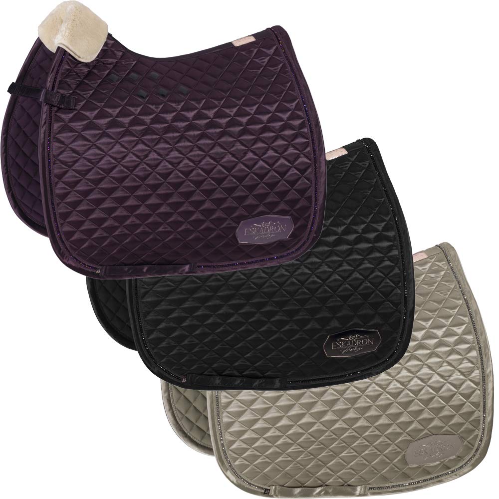 Eskadron Heritage Satin Crystal Schabracke ivorygrey, Black, deepberry, Grösse:Vielseitigkeit (VS),