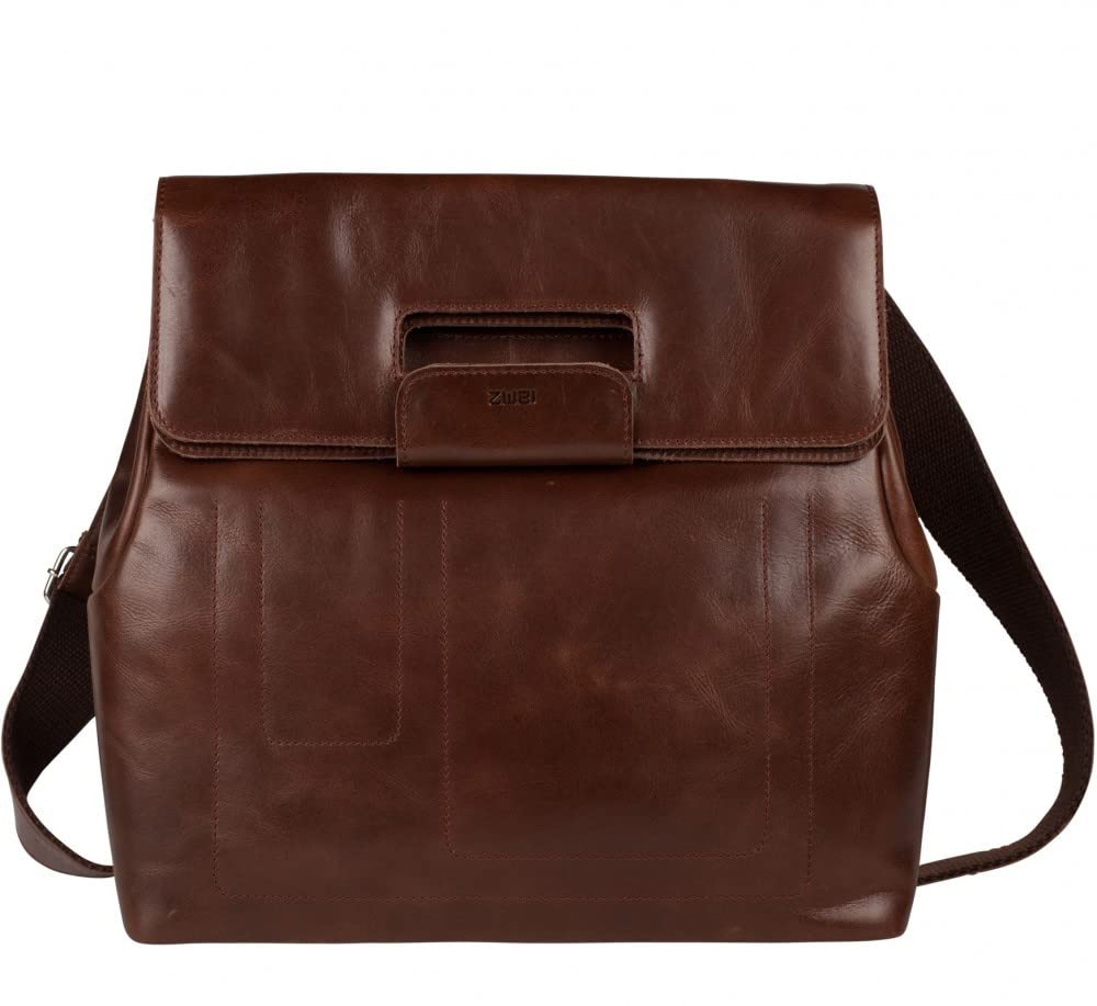 Zwei Phil PH12 Schultertasche Leder, brown cinturon