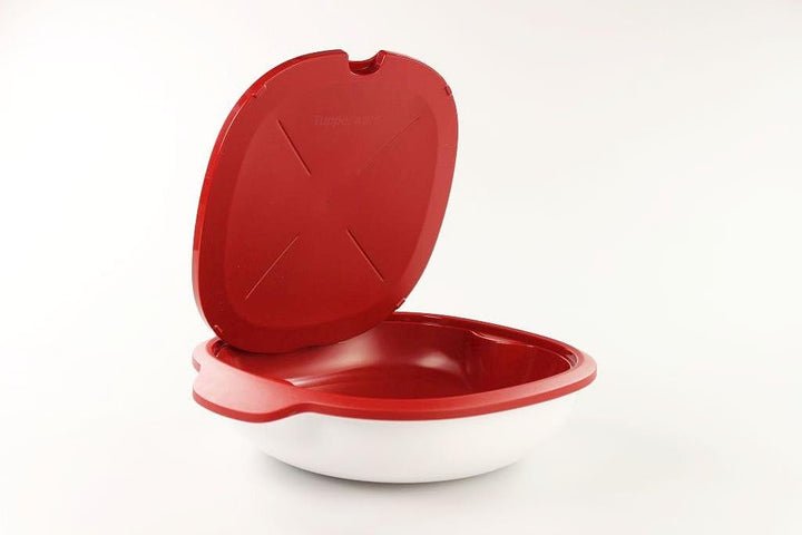 TUPPERWARE Thermo-Duo 1,3 L rot weiss Servieren Warmhalten Warmie Tups Iso-Duo 17011