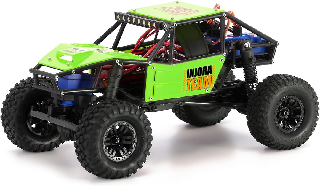 INJORA Rock Tarantula Nylon Buggy Karosserie Chassis Kit für TRX4M Upgrade 1/18 RC Crawler,grün, grü