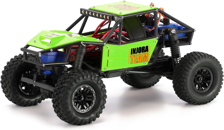 INJORA Rock Tarantula Nylon Buggy Karosserie Chassis Kit für TRX4M Upgrade 1/18 RC Crawler,grün, grü