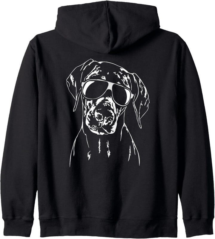 Lustiger Dobermann cool Sonnenbrille Hund Hunde Kapuzenjacke