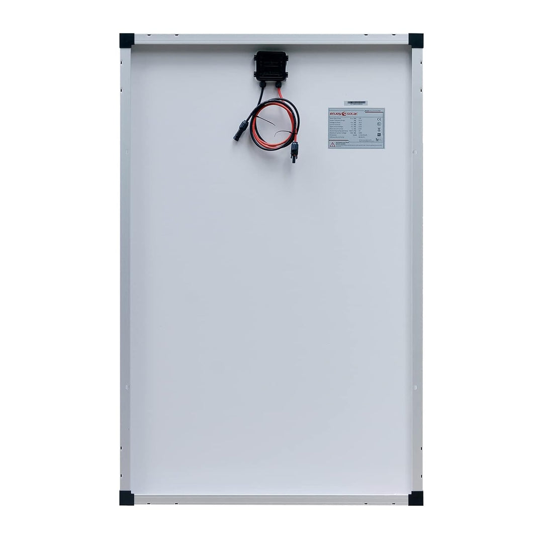 enjoy solar® 180W 12V Monokristallines Solarmodul, 182mm Solarzellen 10 Busbars Solarpanel ideal für