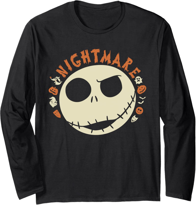 Disney The Nightmare Before Christmas Jack Halloween Langarmshirt