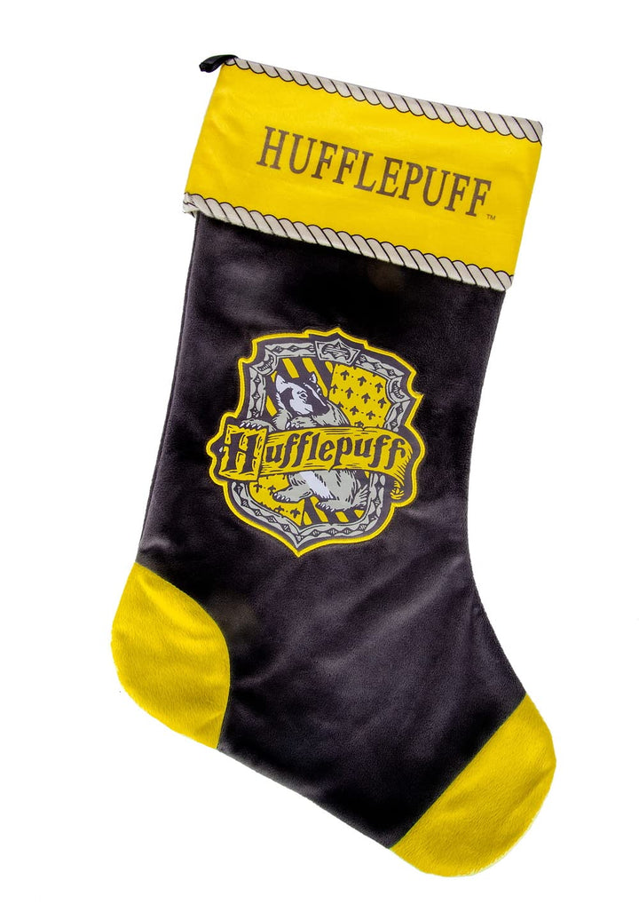 Merchoid Harry Potter: Hufflepuff-Weihnachtsstrumpf – grosses Hogwarts Haus Weihnachtsstrumpf-Dekora