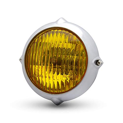 Alchemy Parts 5.5" Frontscheinwerfer für Retro Individuell Projekt - Poliert mit Gelb Linse