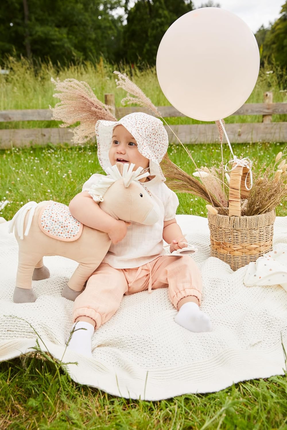 Sterntaler Kuscheltier L Pferd Sunny - Kuscheltier für Baby und Kinder aus weichem Stoff - Spielzeug