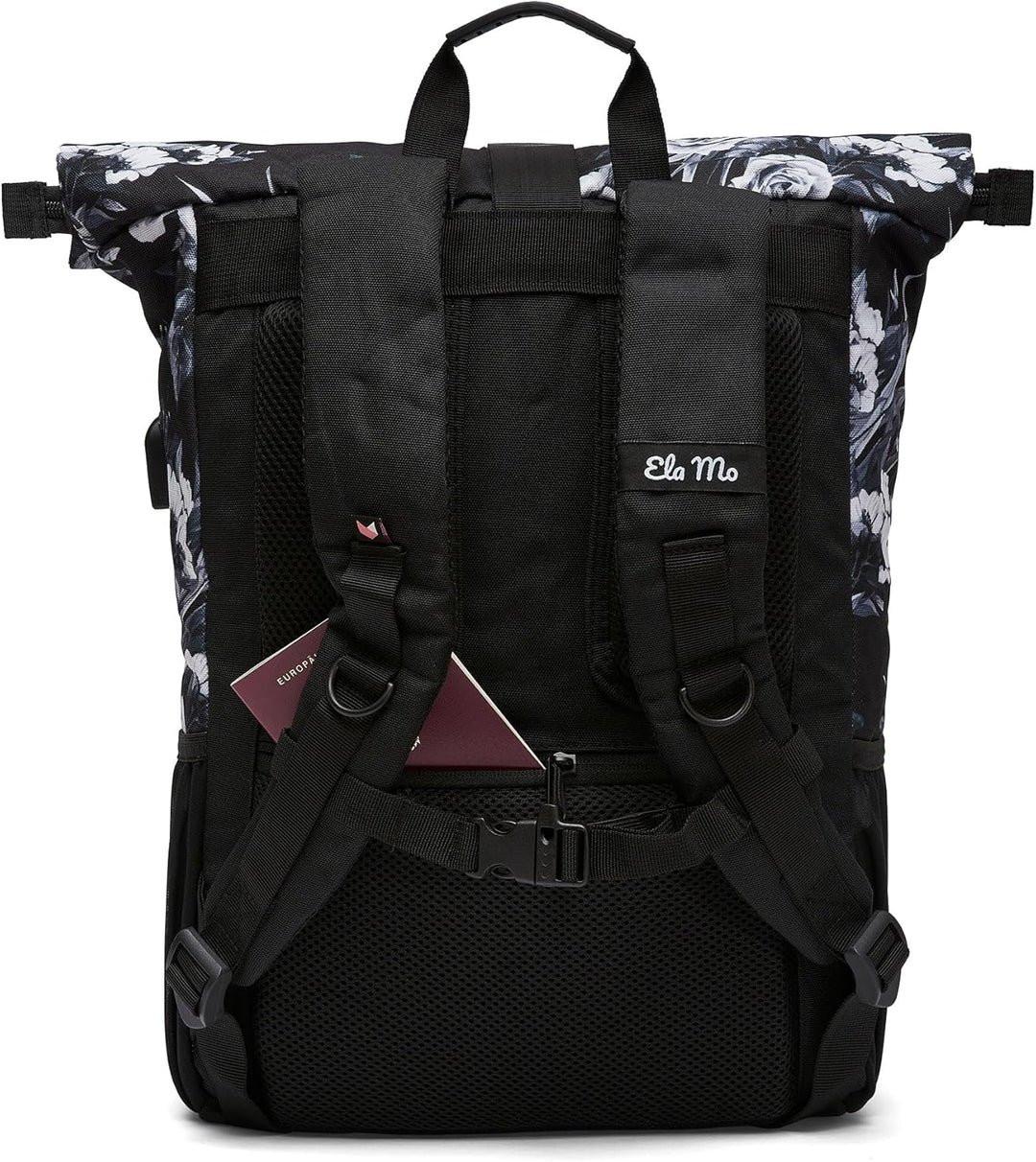 Ela Mo™ Rolltop Rucksack | Nightrose
