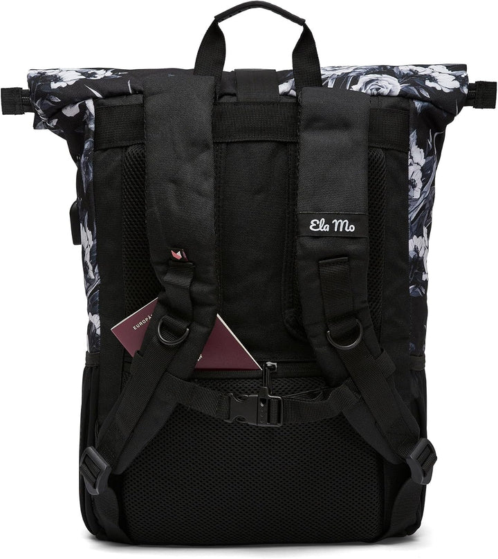 Ela Mo™ Rolltop Rucksack | Nightrose