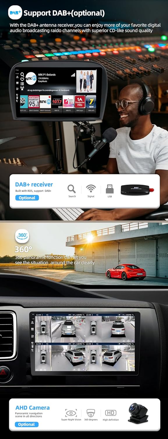 Android 15 Autoradio für Mercedes SL R230 (2005-2012) Radio GPS Navigation - DSP/Carplay/Android Aut