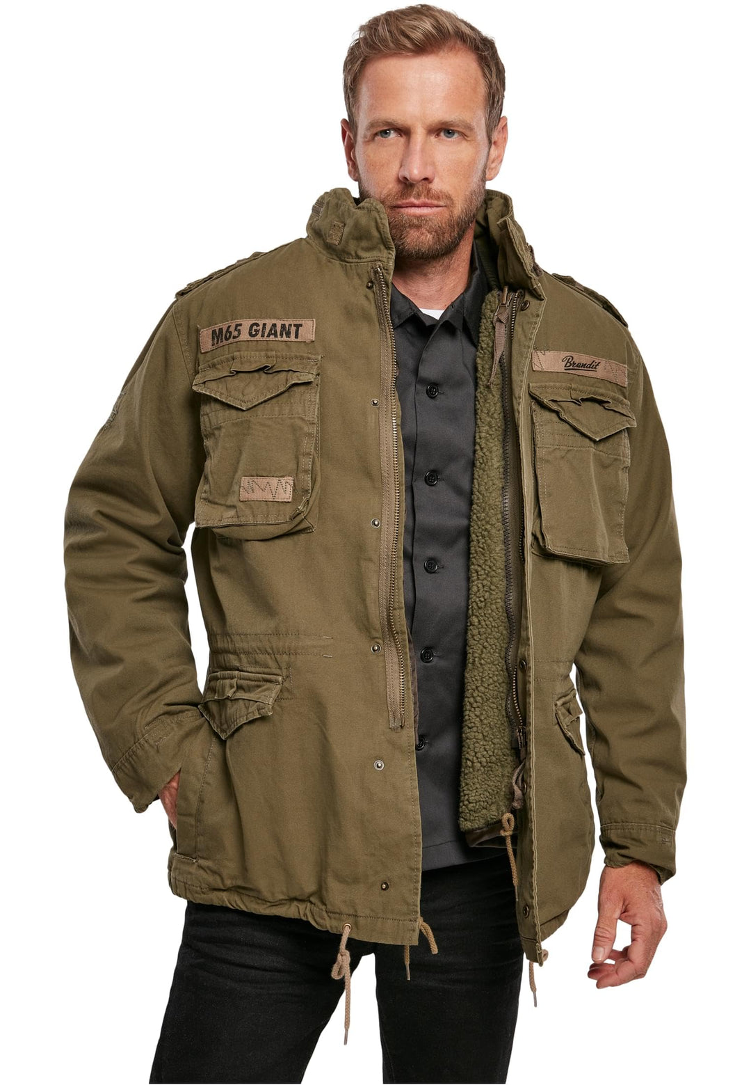 Brandit M65 Giant Herren Jacke Parka Winterjacke S Grün (Oliv 1), S Grün (Oliv 1)