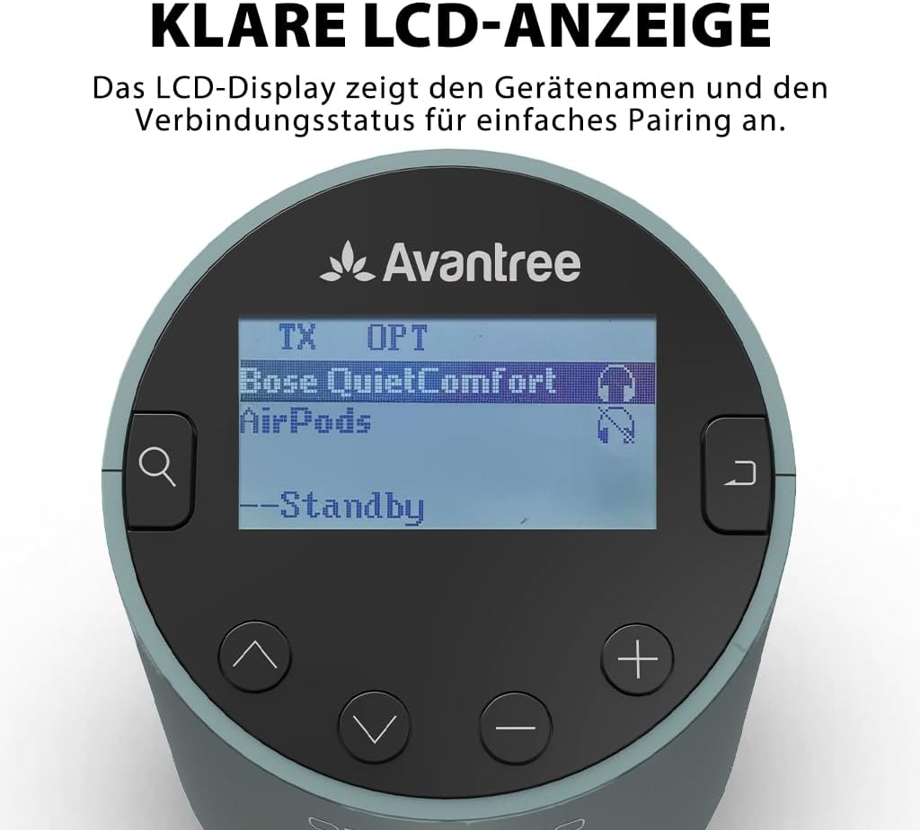 Avantree Orbit Pro - Bluetooth Audio Transmitter für TV mit Optischem oder AUX-Audioausgang (Inkl. S