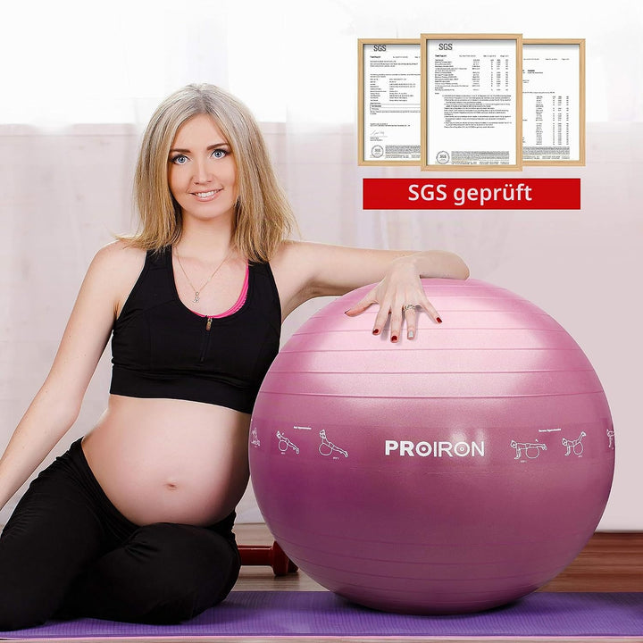 PROIRON Gymnastikball Pezziball Sitzball Trainingsball Fitnessball &amp; Balance für Core-Training mit P
