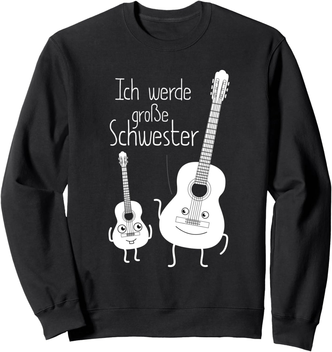 Grosse Schwester Gitarre niedliche Ukulele Sweatshirt