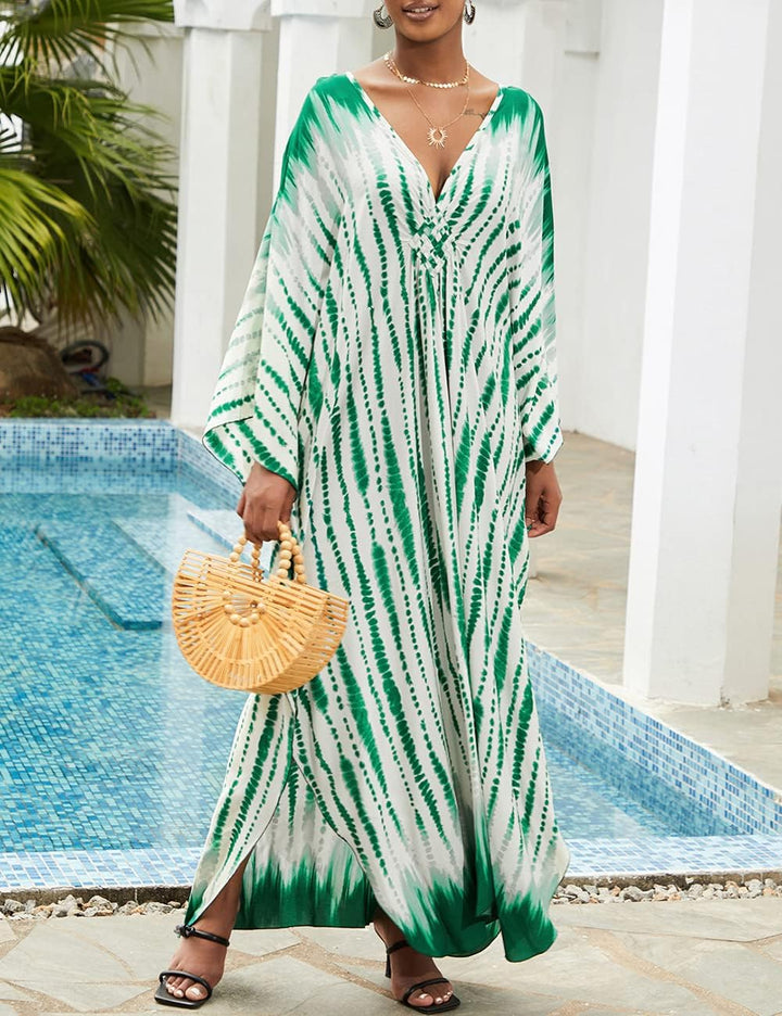 Bsubseach Kaftankleider für Frauen Langer Strand Badeanzug Cover Up Plus Size Kaftan Sommer Cover Up