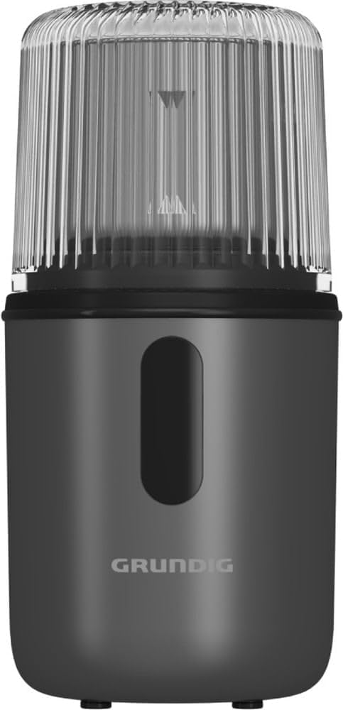 Grundig CM 7460 Kaffeemühle, Kompakt, Ein-Hand-Bedienung, 4-fach Edelstahlmesser, 180 W, Schlagmahlw