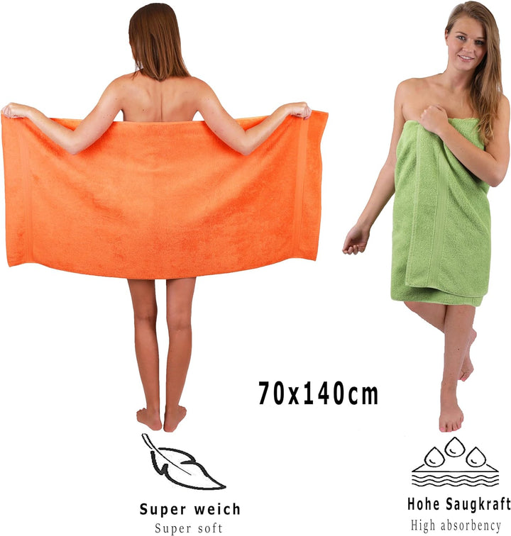 Betz 10-TLG. Handtuch-Set Premium 100% Baumwolle 2 Duschtücher 4 Handtücher 2 Gästetücher 2 Waschhan