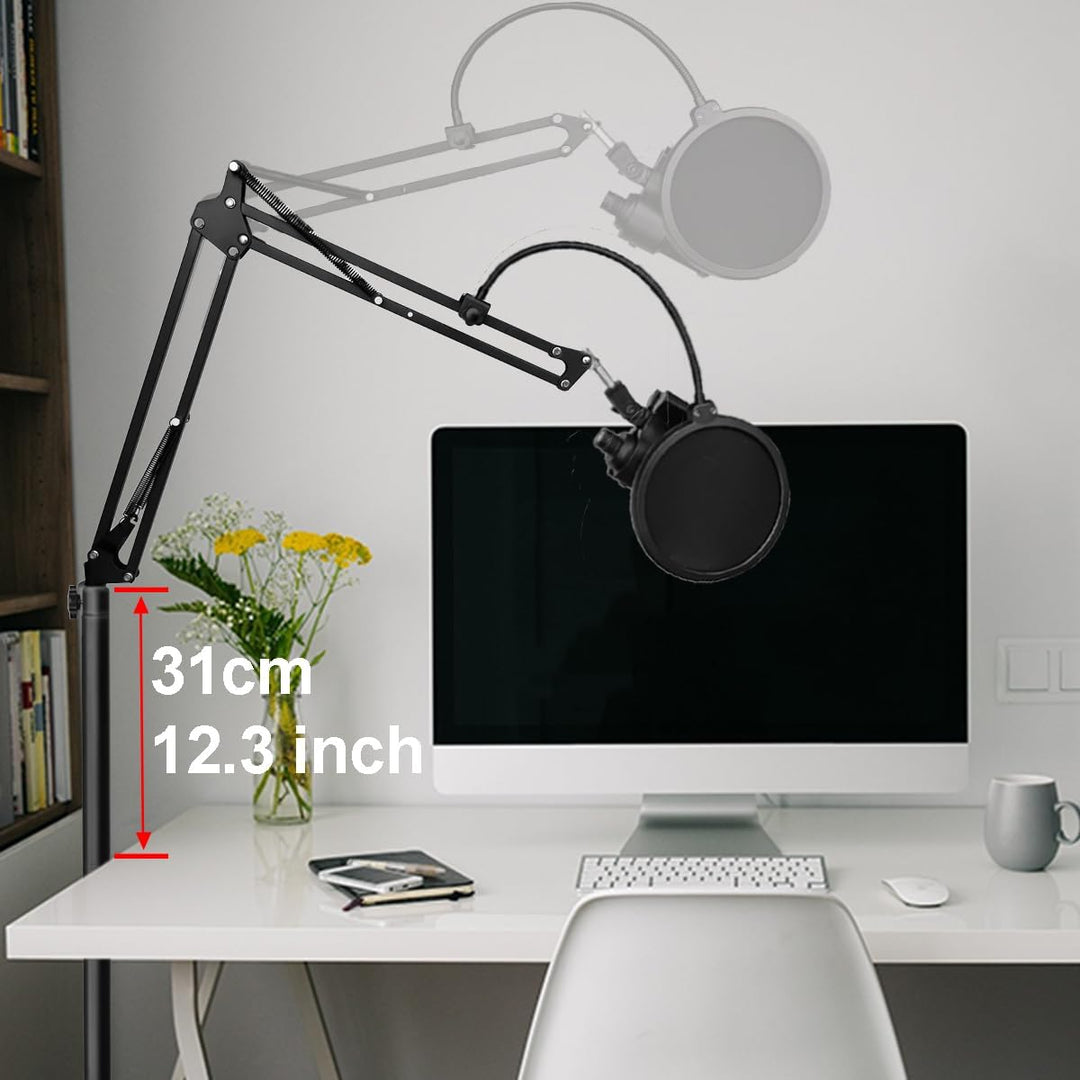 Oimlfus Mikrofonständer Boden, Mikrofon Arm für Blue Yeti, Nano, HyperX QuadCast, Elgato Wave, SM7B
