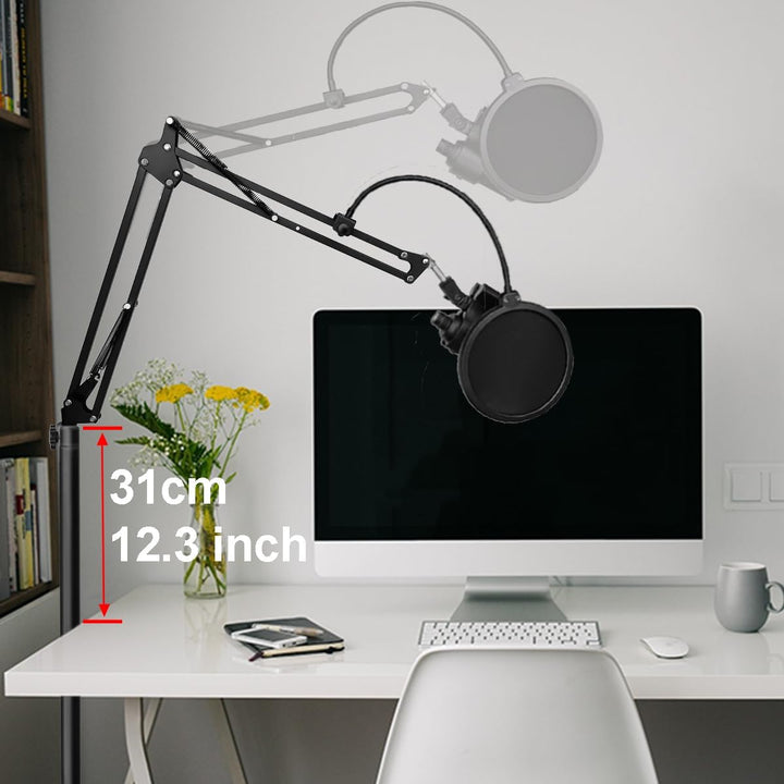 Oimlfus Mikrofonständer Boden, Mikrofon Arm für Blue Yeti, Nano, HyperX QuadCast, Elgato Wave, SM7B